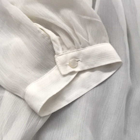 🌺Lane Bryant off white sheer  blouse size 14 - Picture 3 of 7